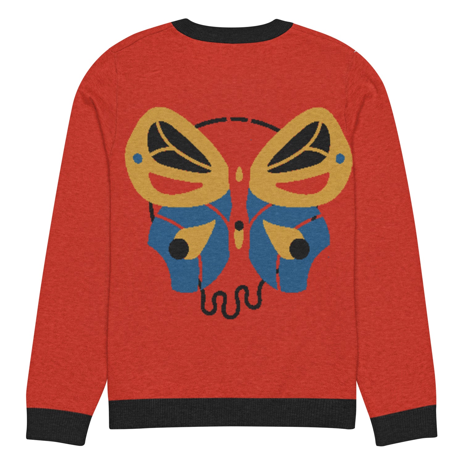 Butterfly Swept Knitted Crewneck Sweater