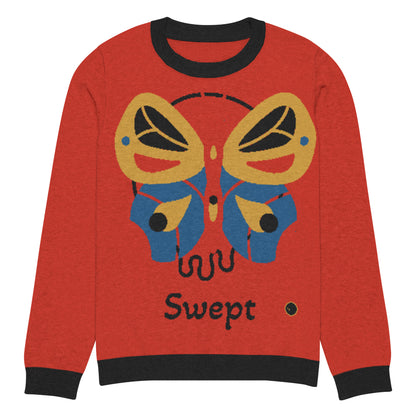 Butterfly Swept Knitted Crewneck Sweater