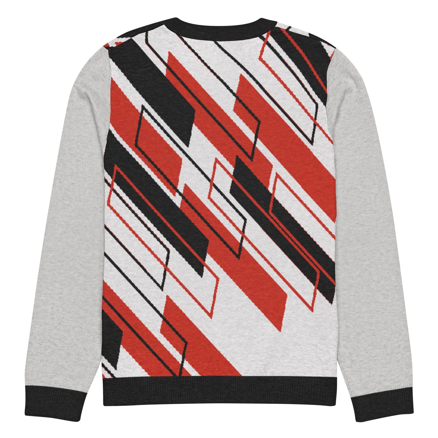 Ski the Slopes in Red Knitted Crewneck Unisex Sweater