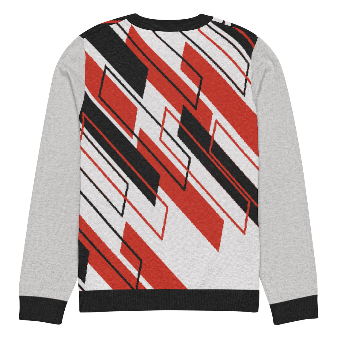 Ski the Slopes in Red Knitted Crewneck Unisex Sweater