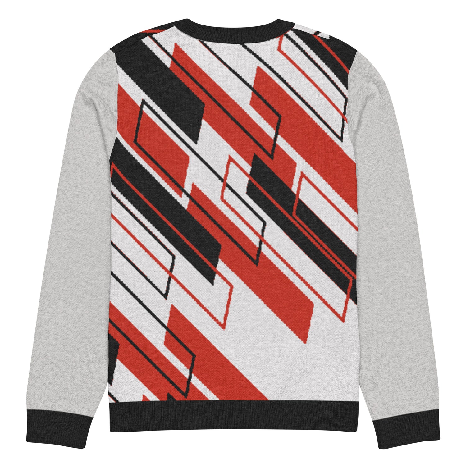 Ski the Slopes in Red Knitted Crewneck Sweater