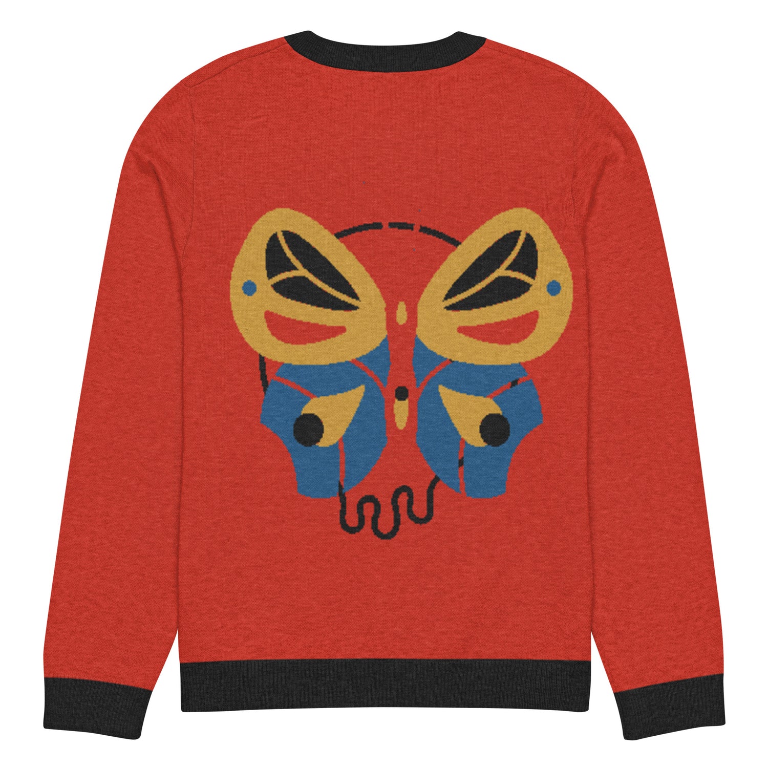 Butterfly Swept Knitted Crewneck Sweater