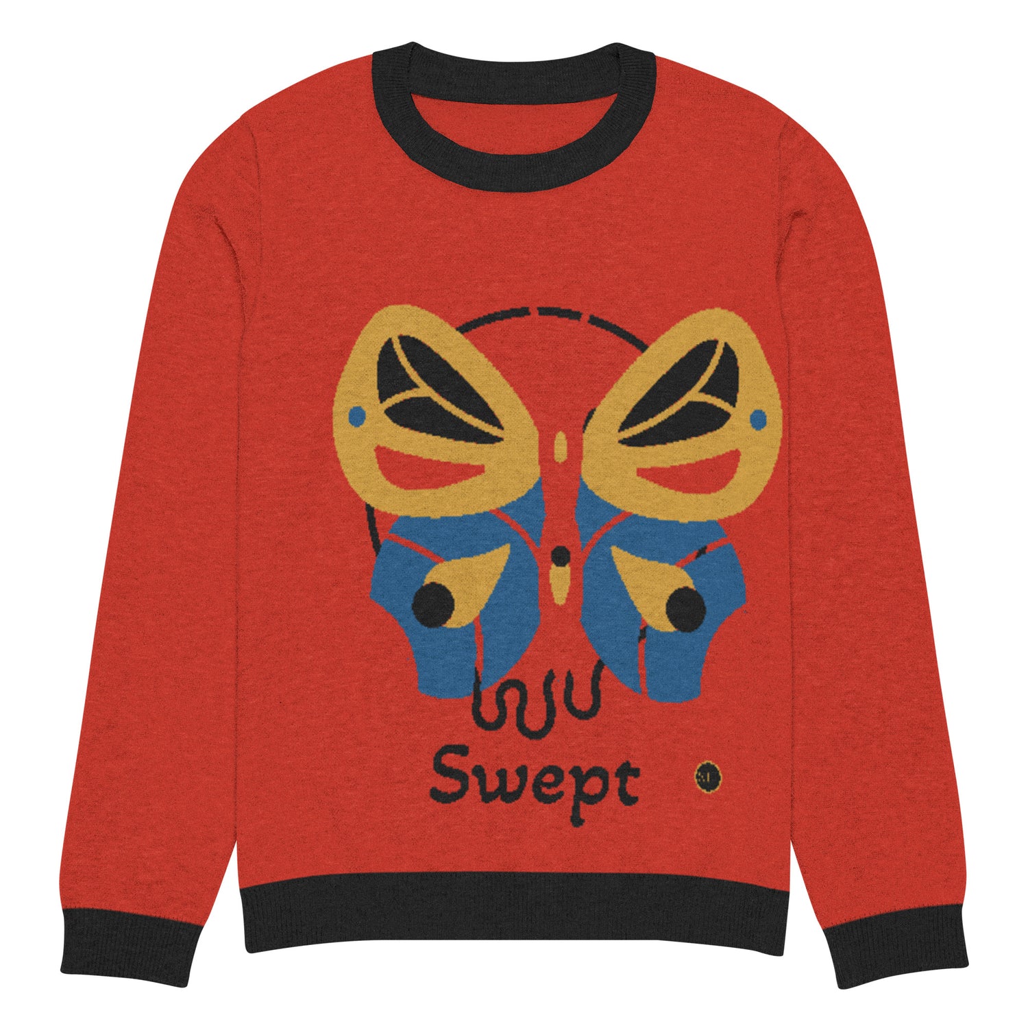 Butterfly Swept Knitted Crewneck Sweater