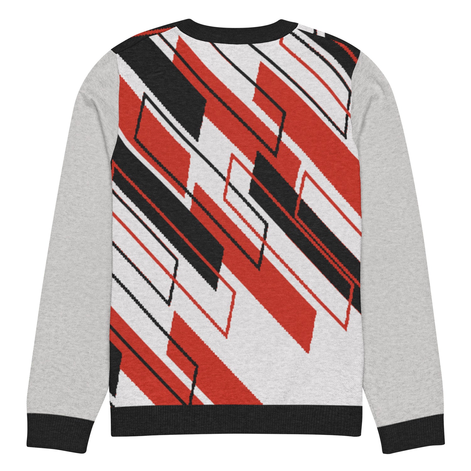 Ski the Slopes in Red Knitted Crewneck Unisex Sweater