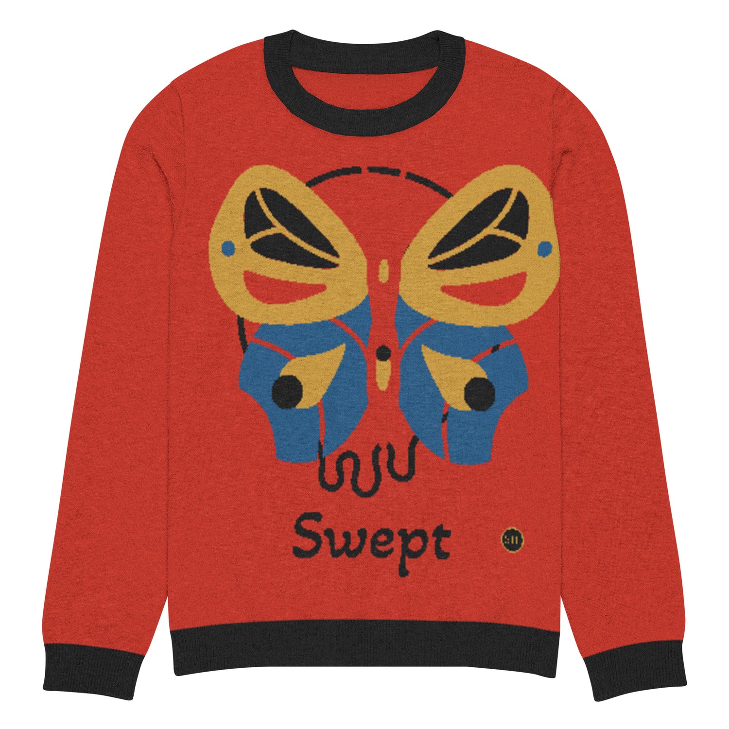 Butterfly Swept Knitted Crewneck Sweater