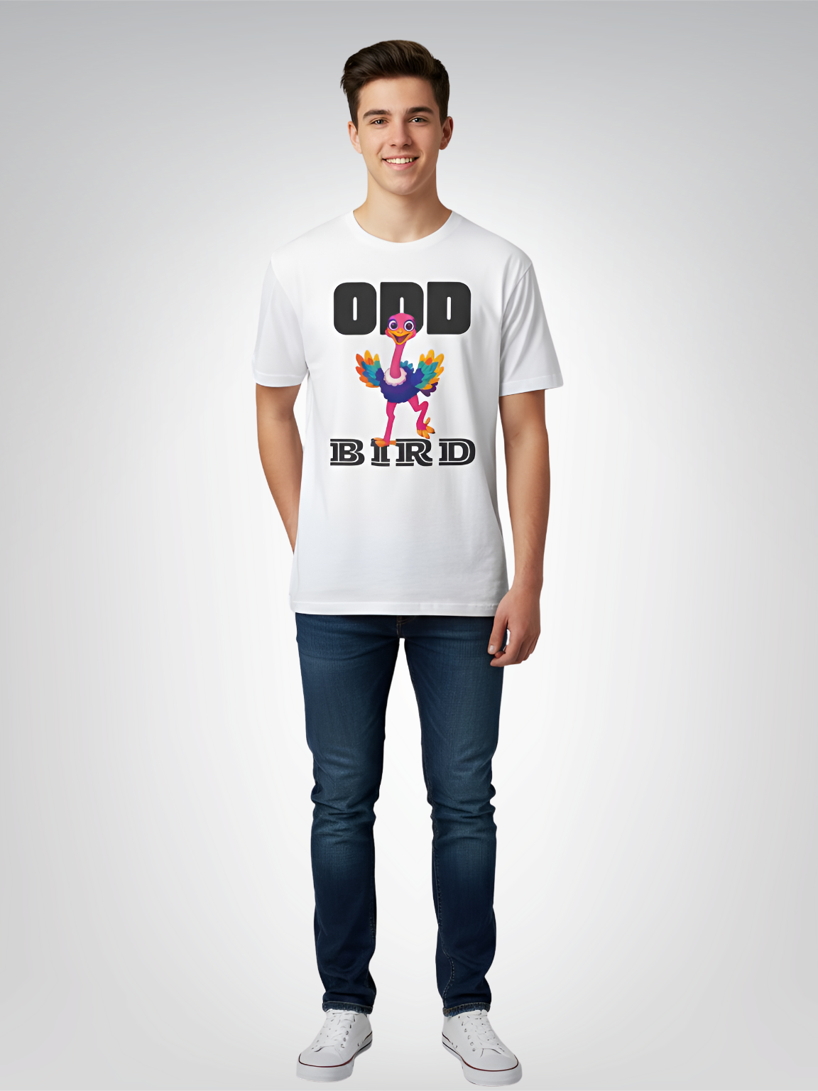 Colorful Odd Bird Heavyweight Unisex Tee