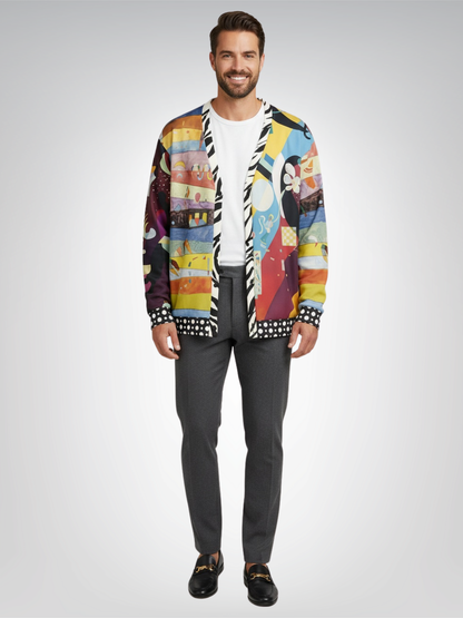 Composition in Nines - Kandinsky Heavyweight Unisex Cardigan