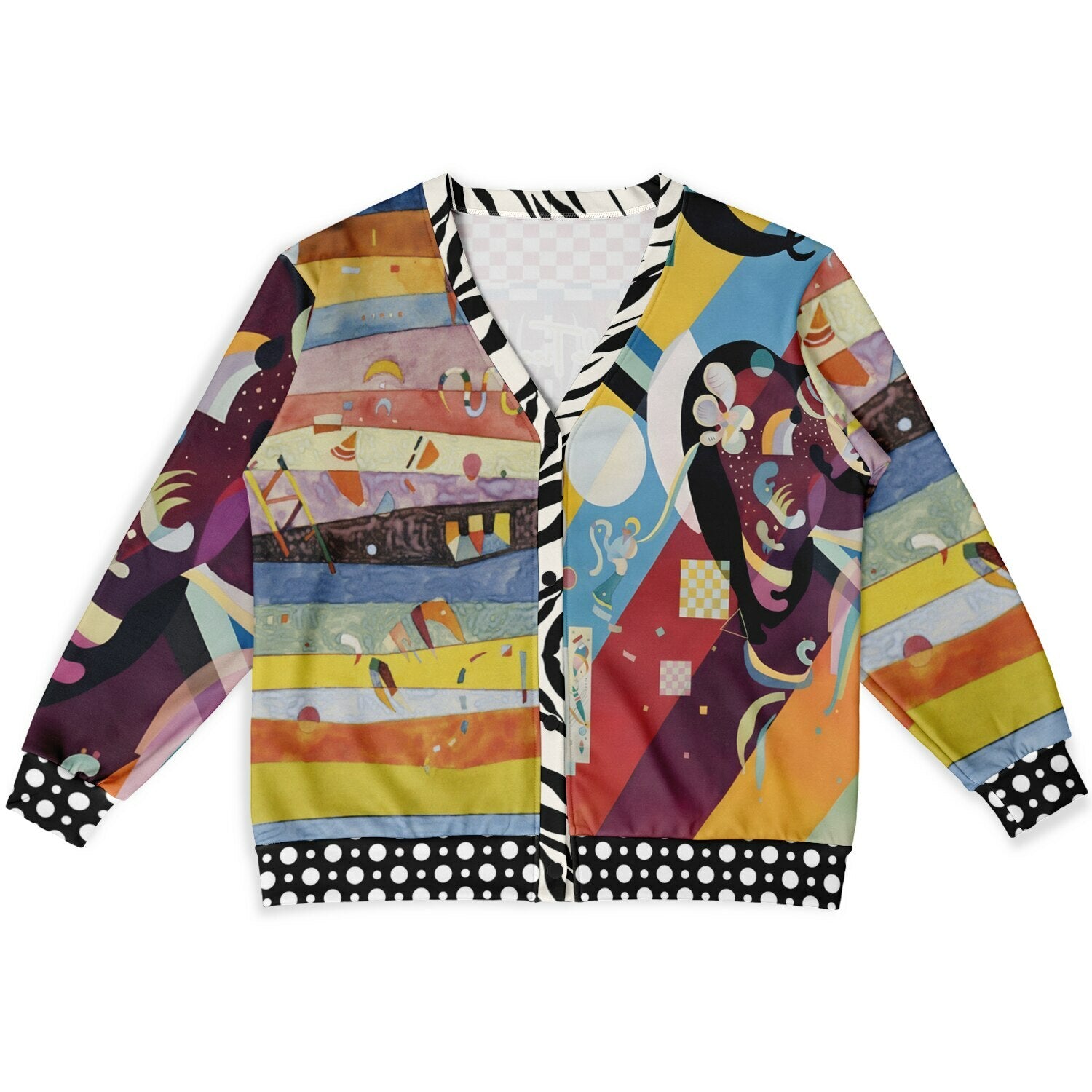 Composition in Nines - Kandinsky Heavyweight Unisex Cardigan