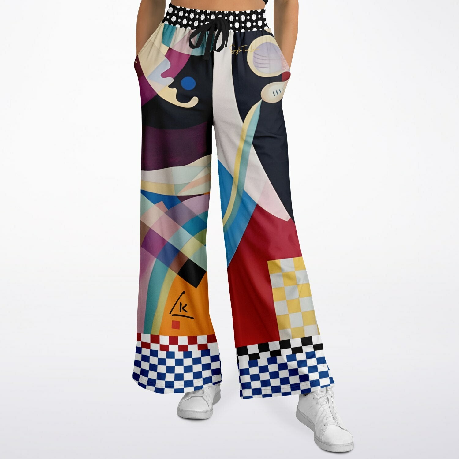Composition in Nines - Kandinsky Eco-Poly Wide Leg Pants