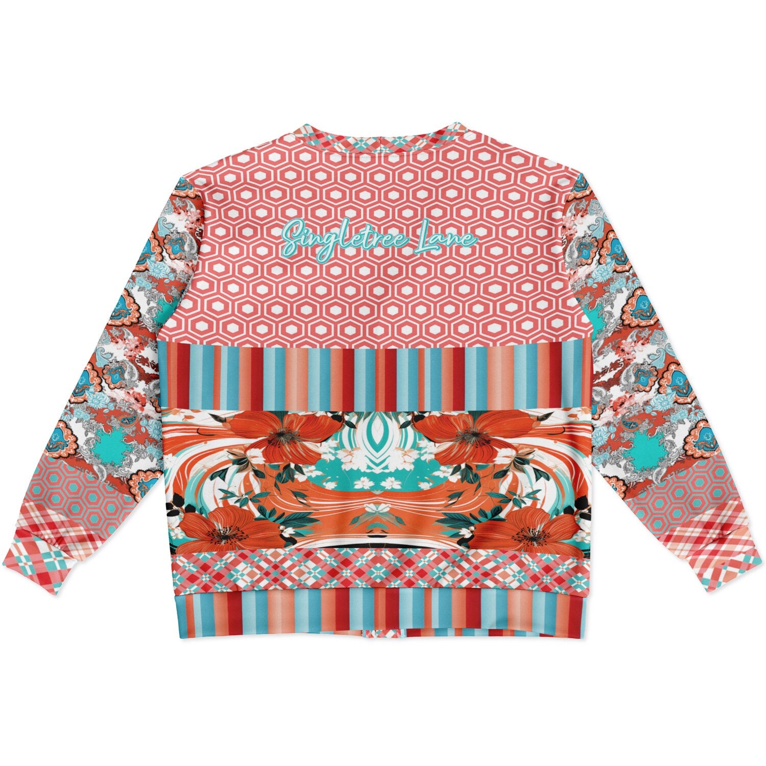 Coral Springs Abstract Paisley Patchwork Heavyweight Unisex Cardigan