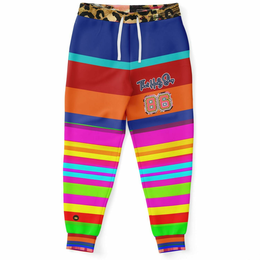 Gaia Mother Earth Dayglo Striped Eco-Poly Unisex Joggers