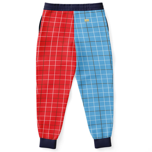 Joggers unisex Liberty Windowpane Plaid Duo de poliéster ecológico 