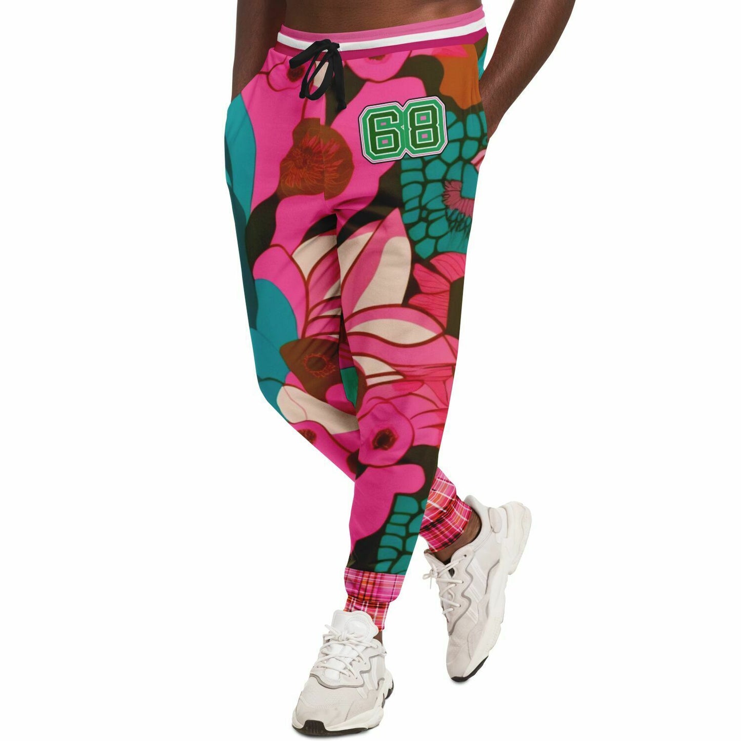 Pink Floral Crush 68 Eco-Poly Unisex Joggers