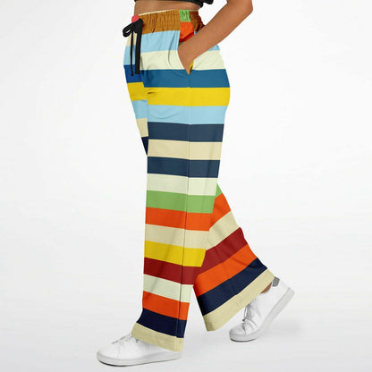 Vasona Rugby Stripe Eco-Poly Wide Leg Pants