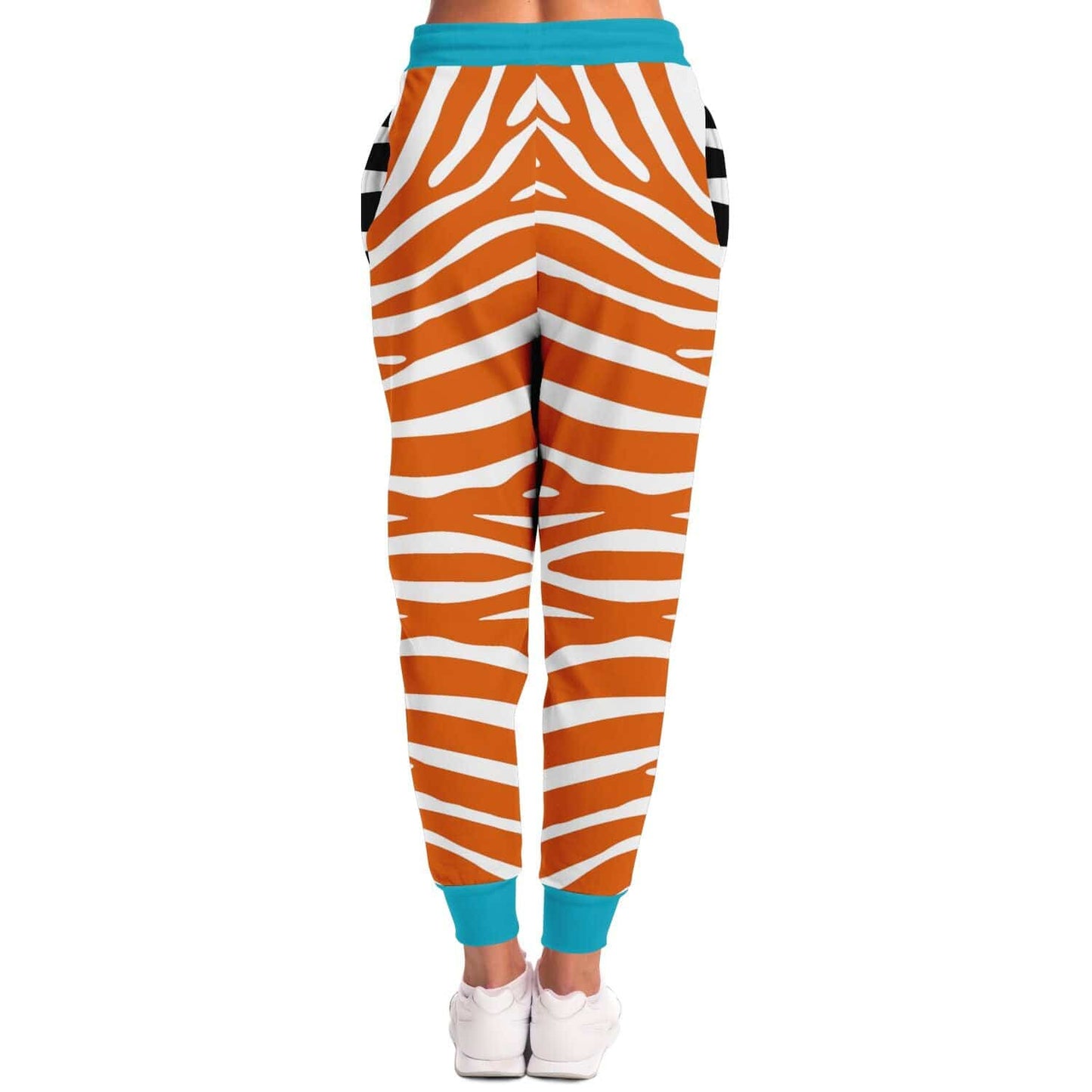 Zebra in Orange Eco-Poly Unisex Joggers