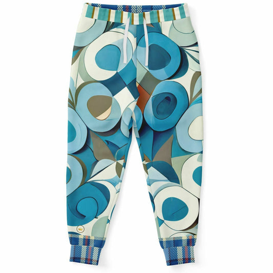 Blue Scenes in Oval Eco-Poly Unisex Joggers