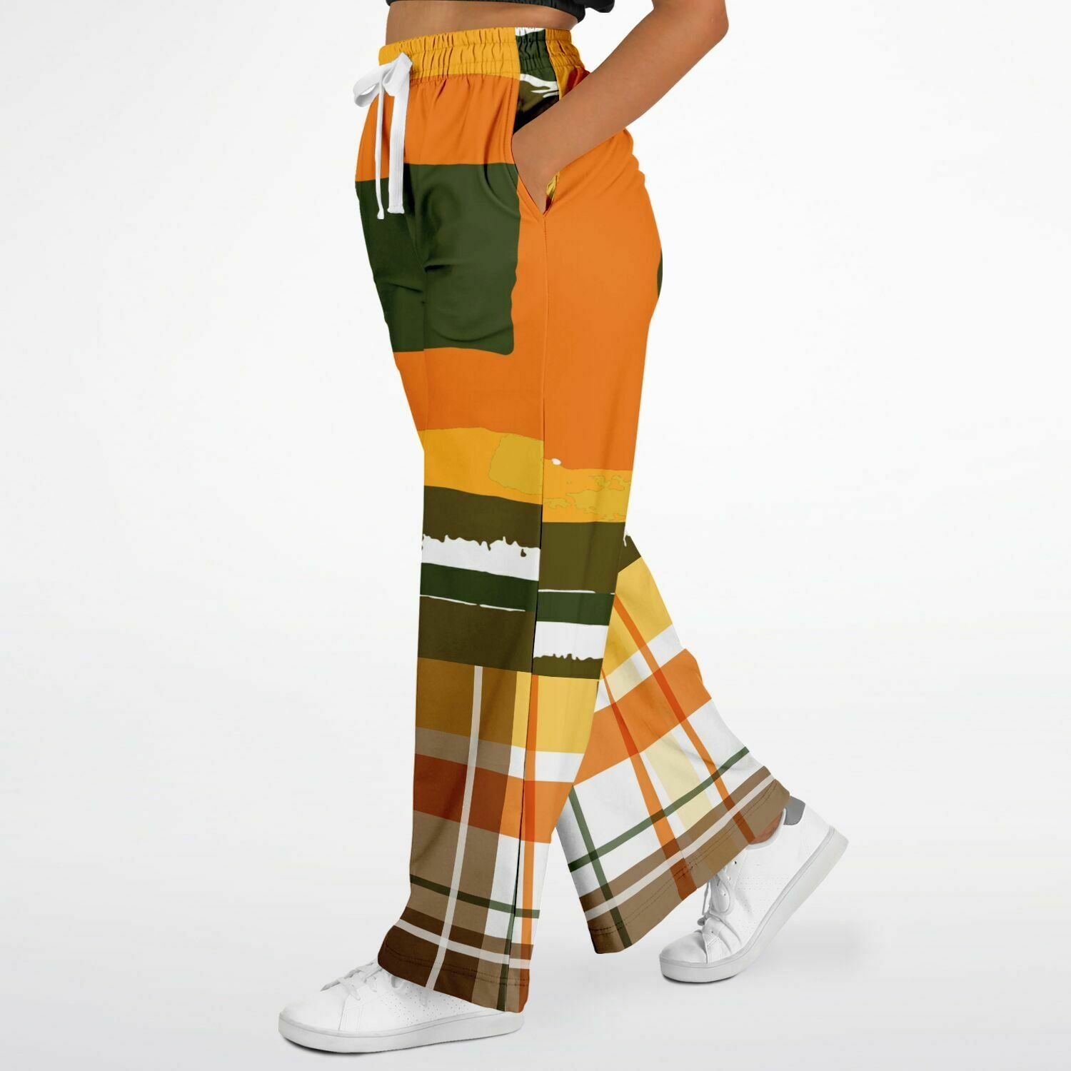 Seville Retro 70s Plaid Wide Leg Pants