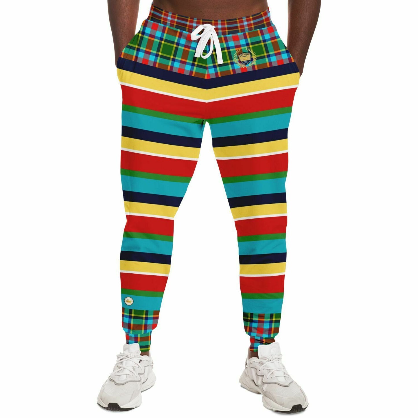 Girl in Perspective Rugby Stripe Plaid Eco-Poly Unisex Joggers