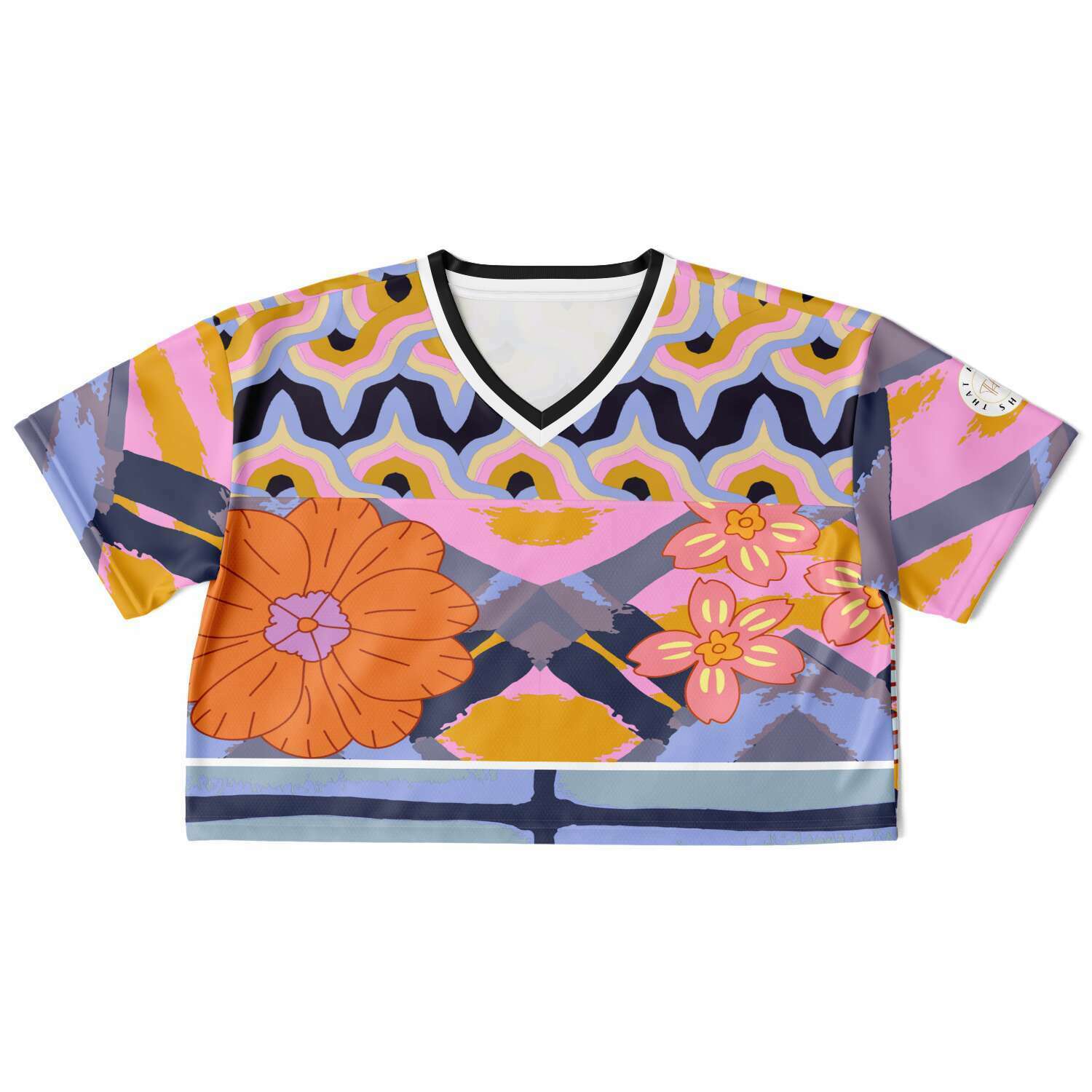 Bahama Mama Abstract Floral Eco-Poly Crop Jersey