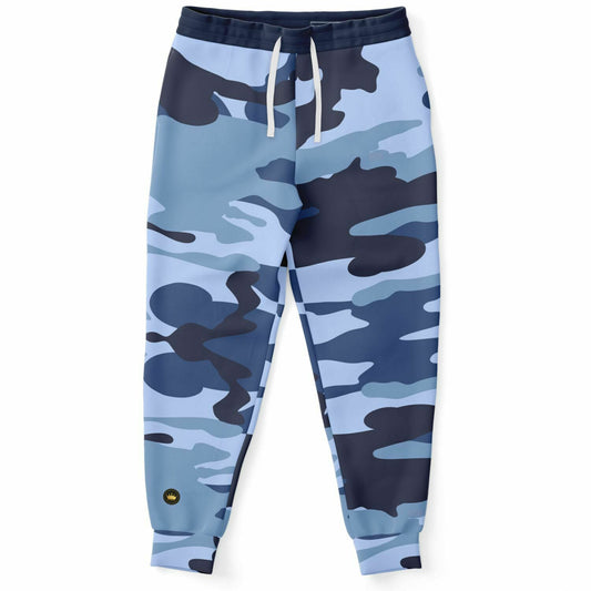 Midnight Powder Blue Eco-Poly Camo Unisex Joggers