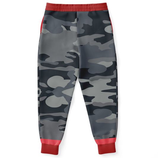 Joggers unisex de camuflaje ecológico Dusk on Fire de Black 