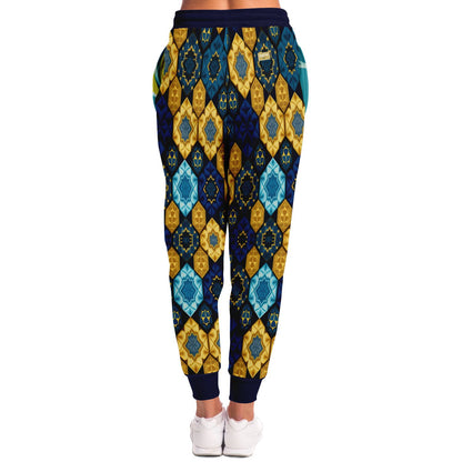 Joggers unisex de poliéster ecológico con patchwork barroco Rear Admiral 