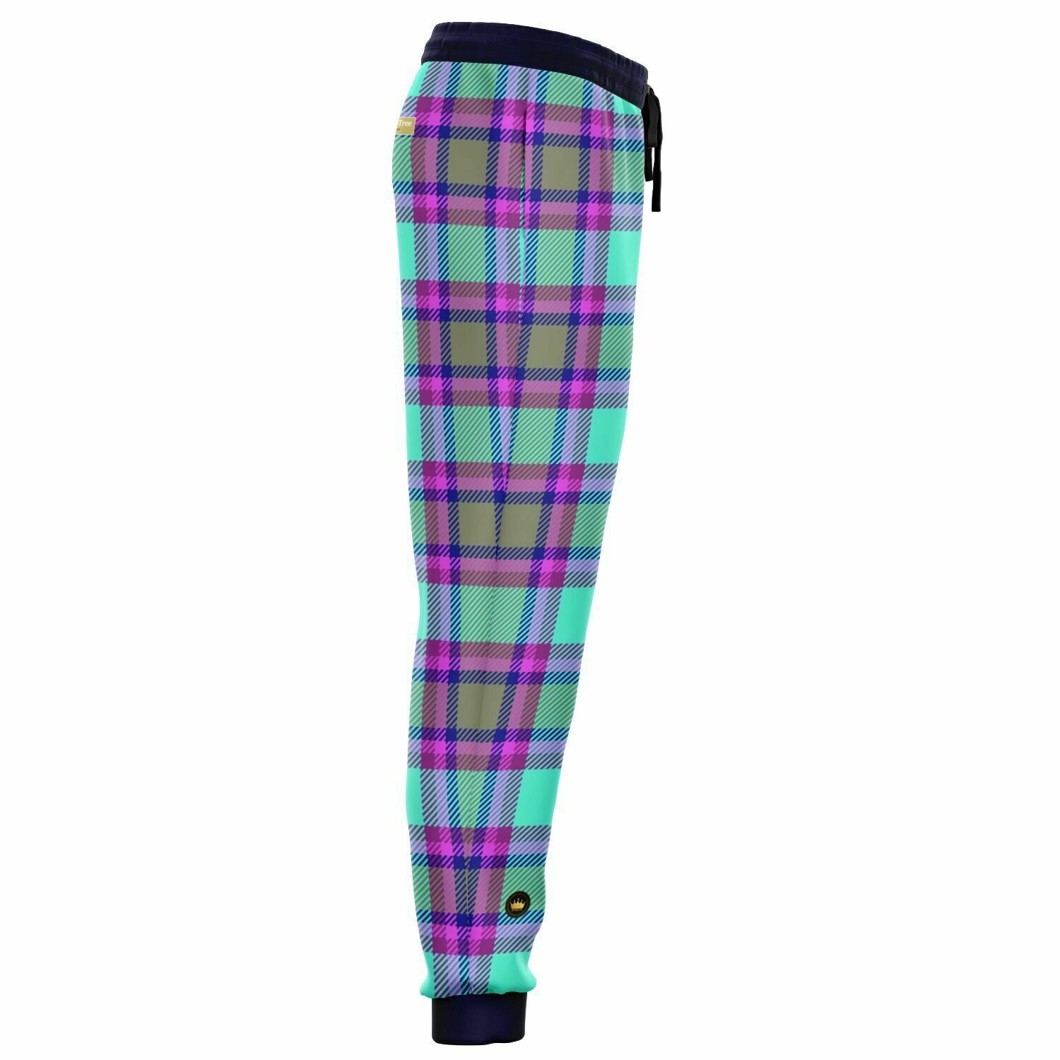 Purpalicious Plaid Rugby Stripe Eco-Poly Unisex Joggers