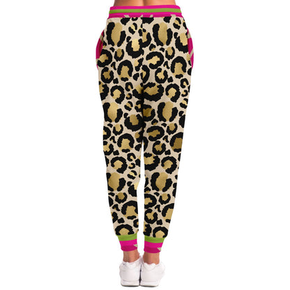 Cheetah Time 1863 Joggers unisex de poliéster ecológico con rayas neón 