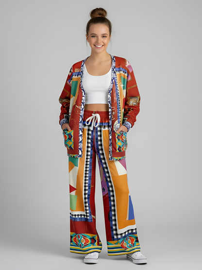 Decorative Figure in Ornamental Tavira Heavyweight Unisex Cardigan