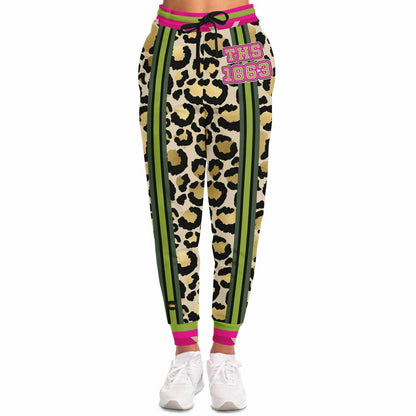 Cheetah Time 1863 Neon Stripe Eco-Poly Unisex Joggers