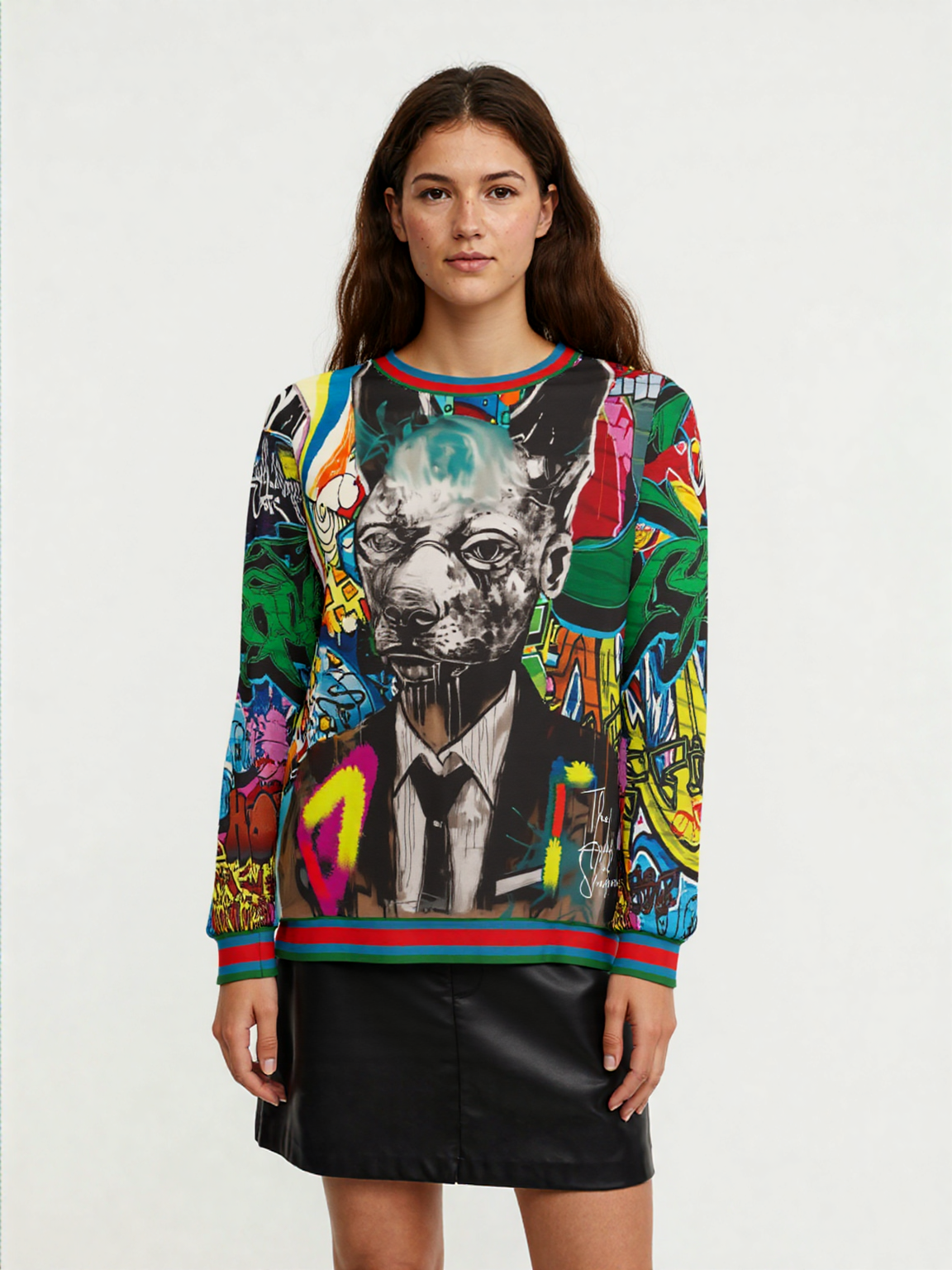 Dog Man Prophecies Graffiti Art Unisex Sweatshirt (Gold Label)