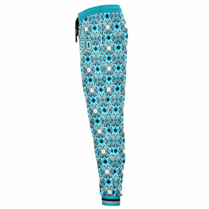 Joggers unisex de poliéster ecológico Blue Daisy Hippie Brigade 