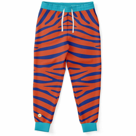 Zebra in Orange Electric Eco-Poly Unisex Joggers