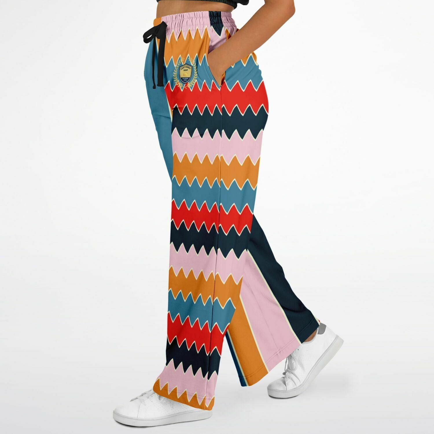 Ruby Morrison Rugby Stripe Eco-Poly Wide Leg Pants