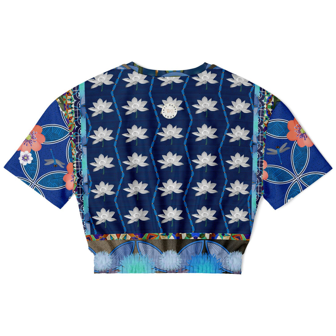 Dahlia Lama Eco-Poly Short Sleeve Cropped Sweater