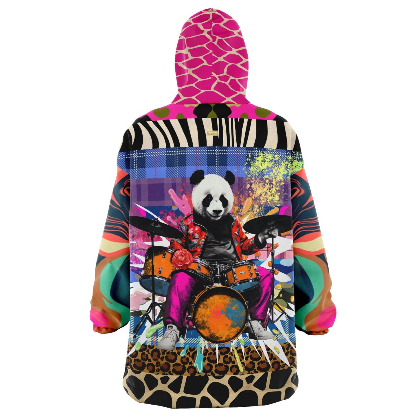 RPT Rockin Panda Animal Print Camo Snuggie Pullover (one-size)