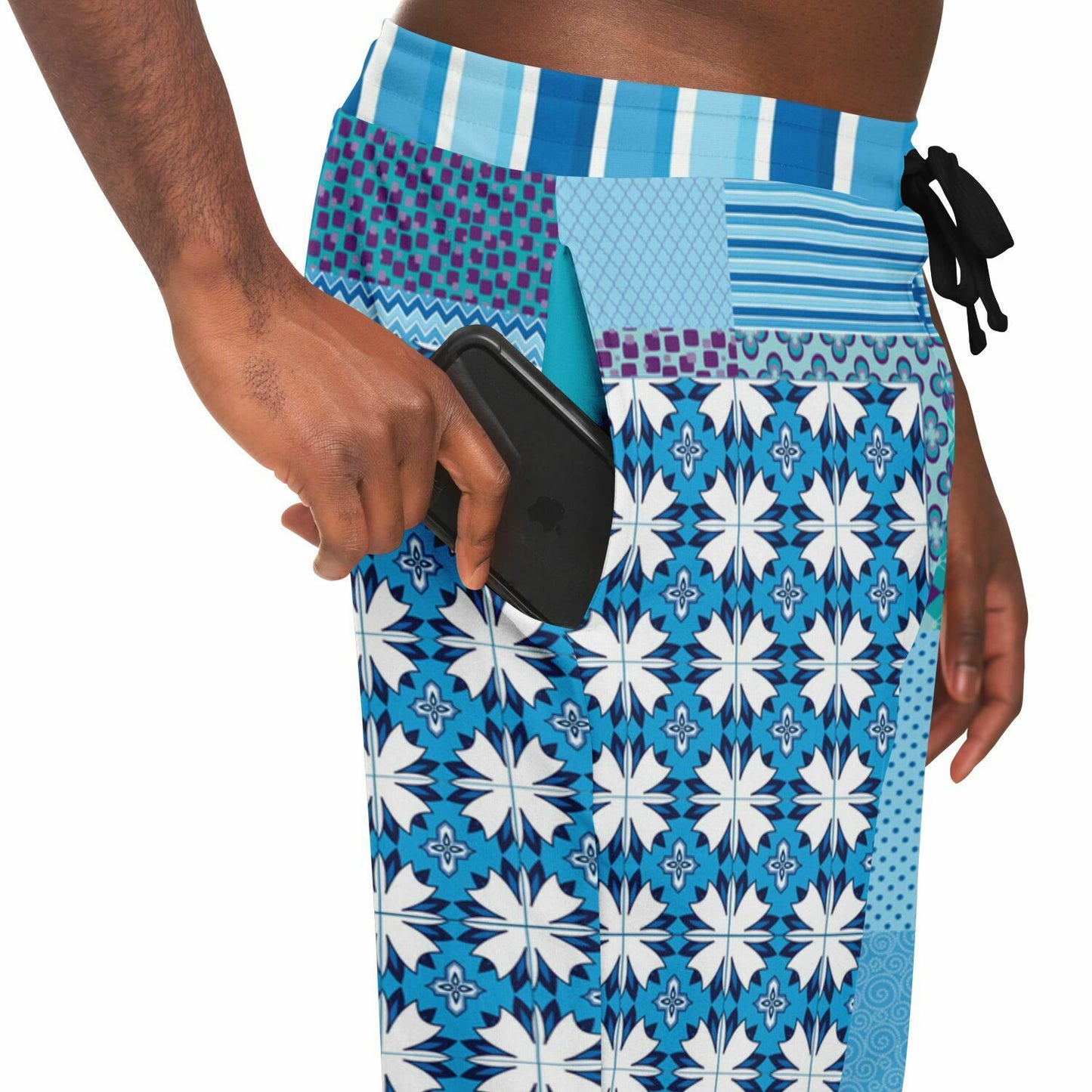 Blue Gypsy Patchwork Eco-Poly Unisex Joggers