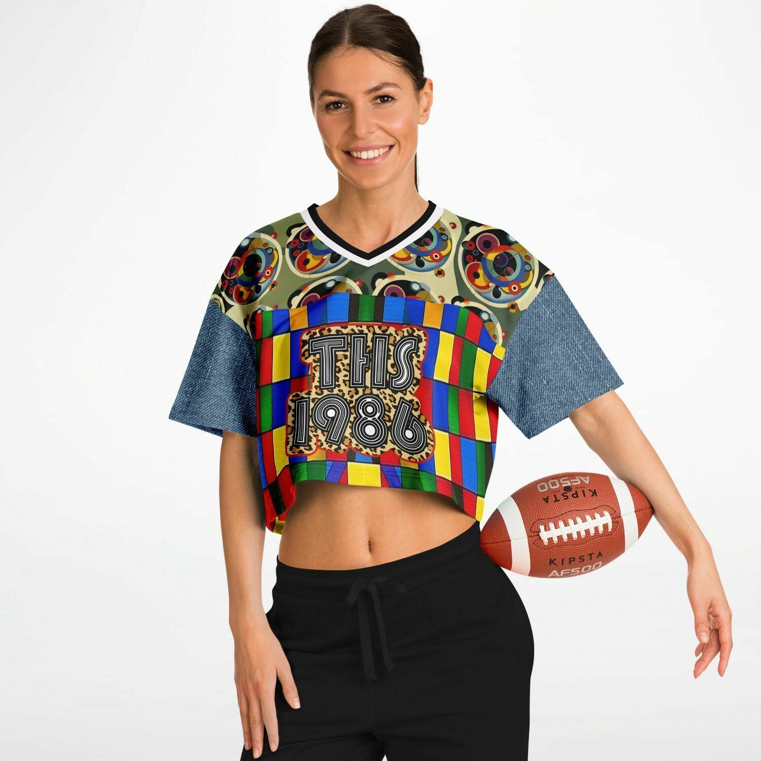 Picasso Primary Geometric THS 1986 Eco-Poly Crop Jersey