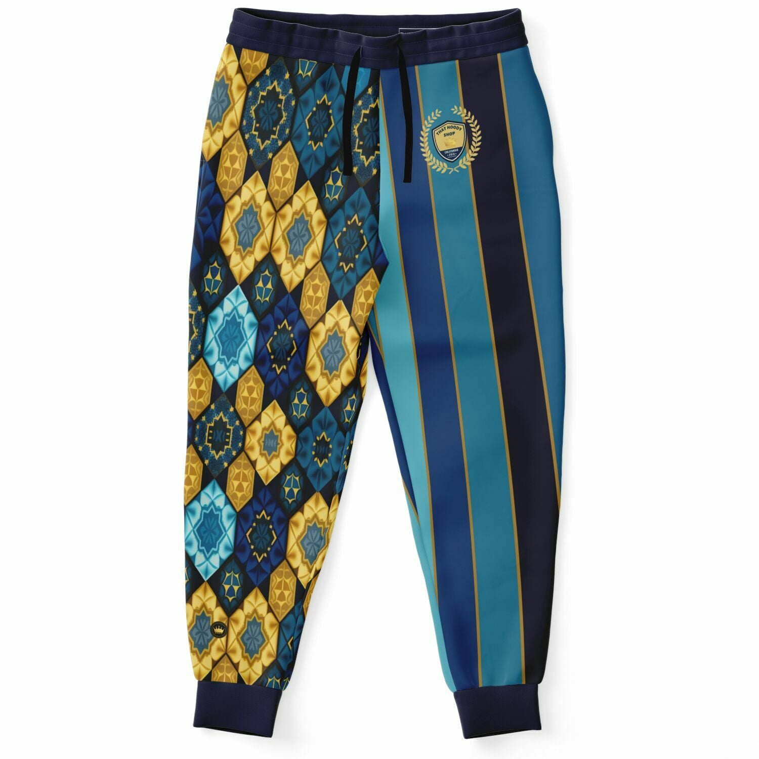 Joggers unisex de poliéster ecológico con rayas de rugby barrocas Rear Admiral 