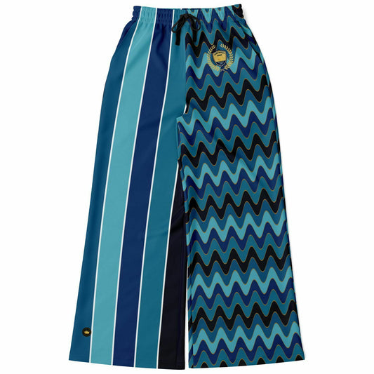 Blue Mood Rugby Stripe Eco-Poly Wide Leg Pants