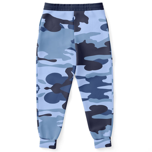 Midnight Powder Blue Eco-Poly Camo Unisex Joggers