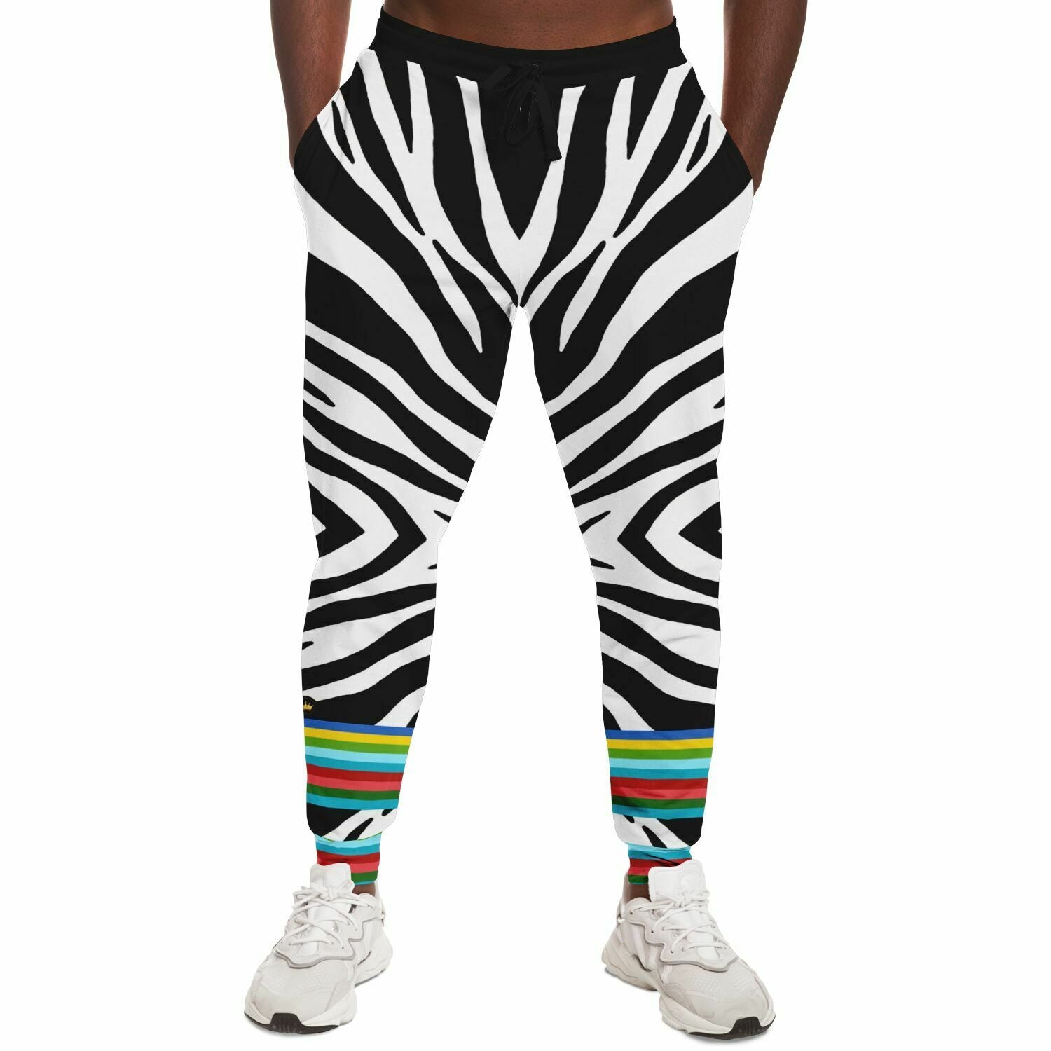 Zebra Rainbow Stripe Eco-Poly Unisex Joggers