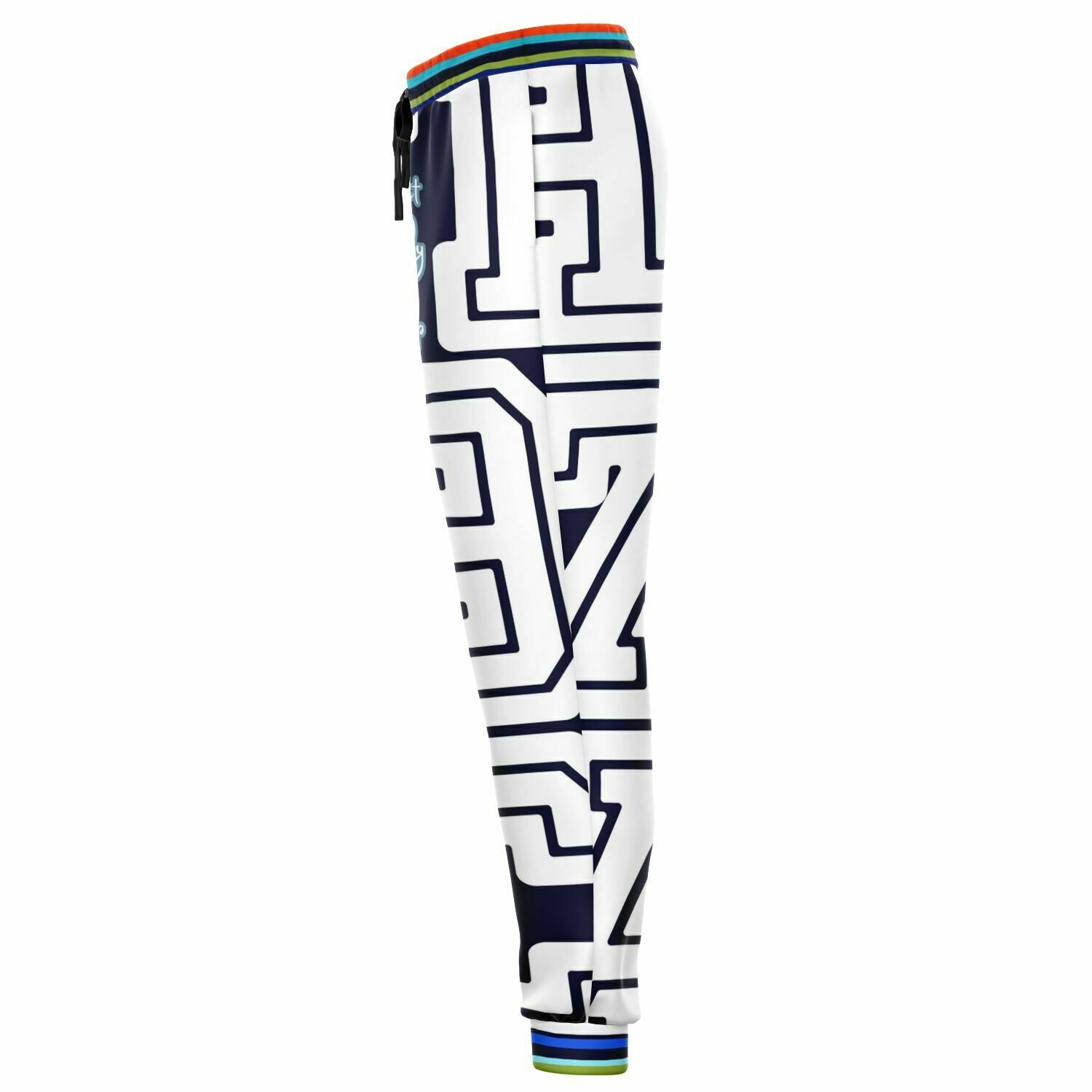 Monograma THS 1976 CA en joggers unisex de poliéster ecológico azul marino medianoche 