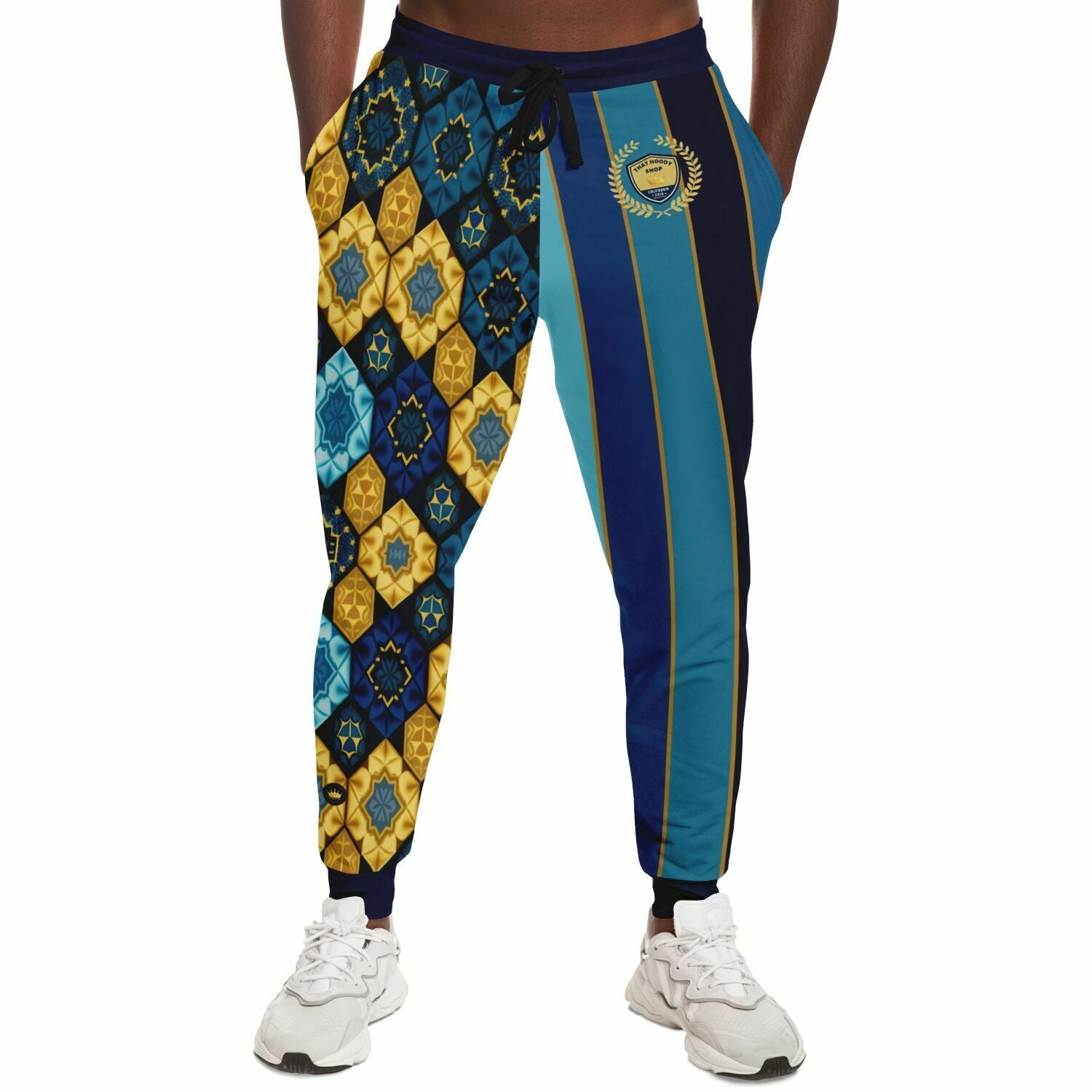 Joggers unisex de poliéster ecológico con rayas de rugby barrocas Rear Admiral 