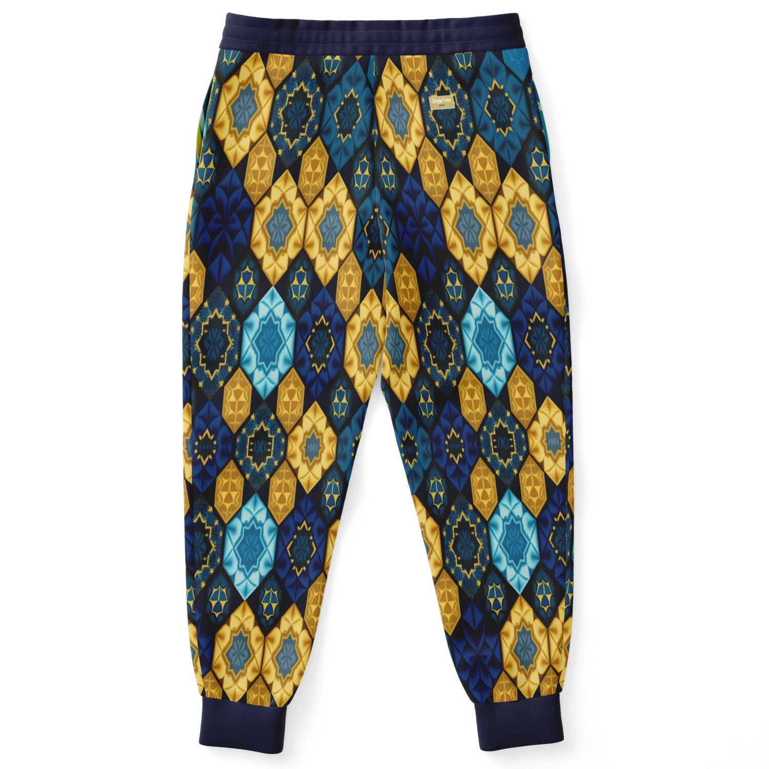 Joggers unisex de poliéster ecológico con patchwork barroco Rear Admiral 