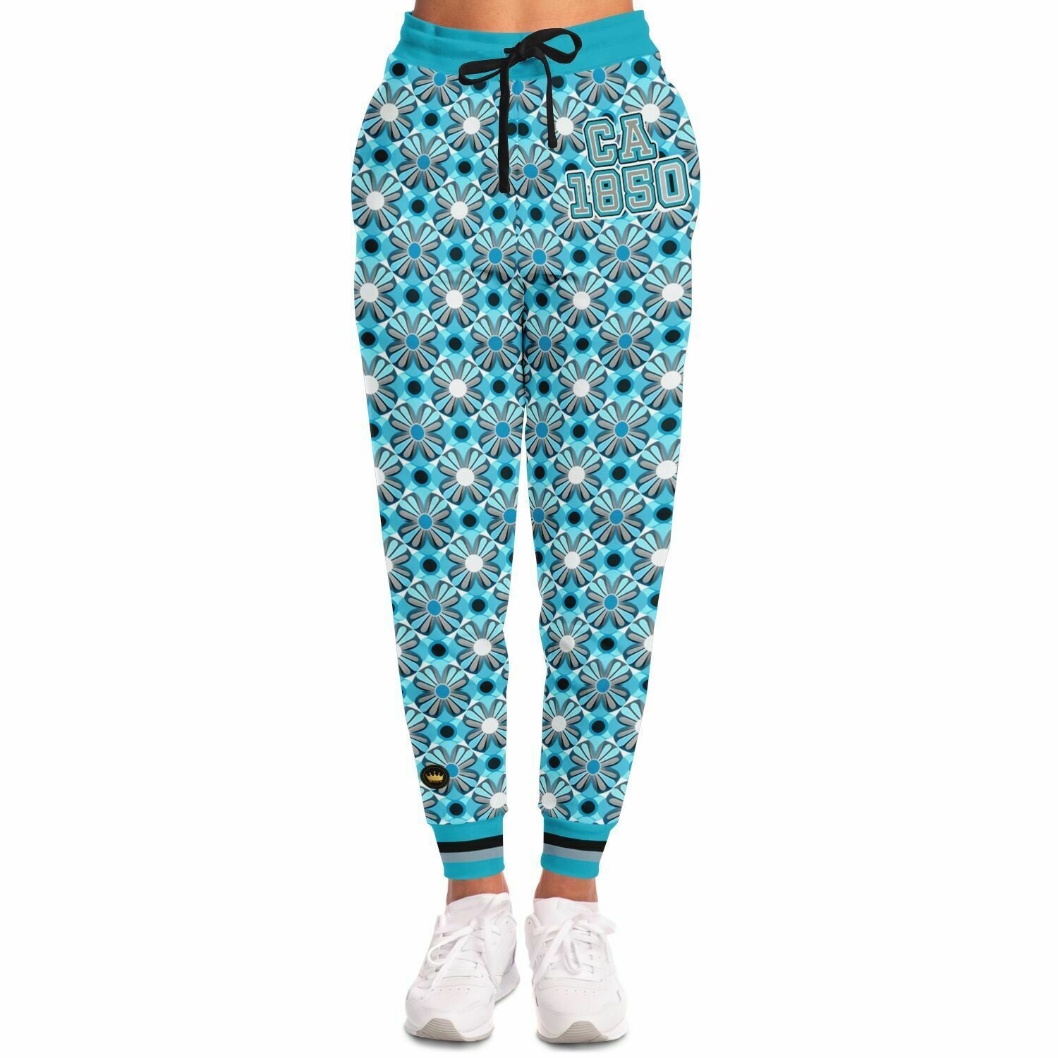 Joggers unisex de poliéster ecológico Blue Daisy Hippie Brigade 