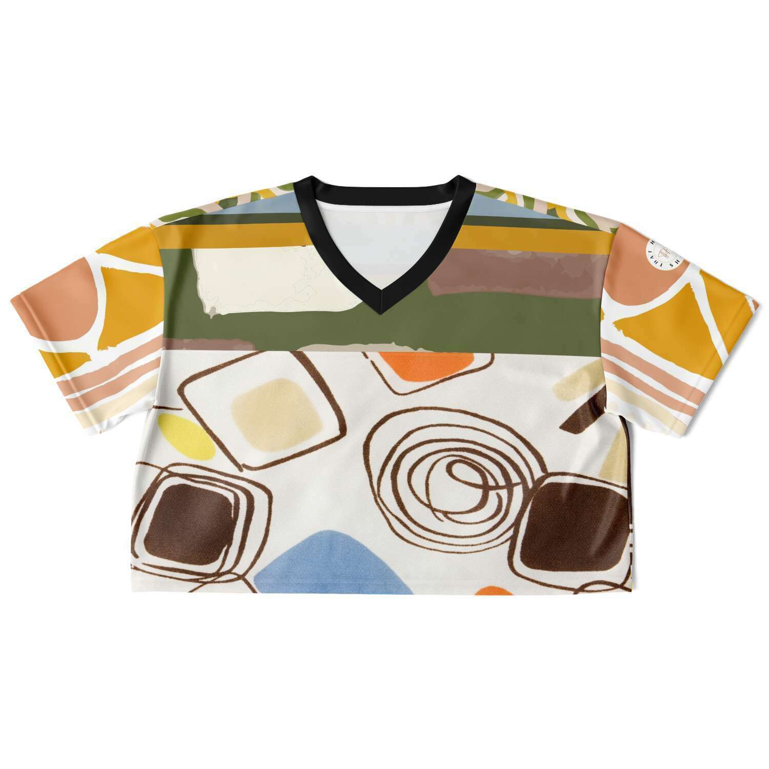 Concrete Jungle Abstract Geo Eco-Poly Crop Jersey