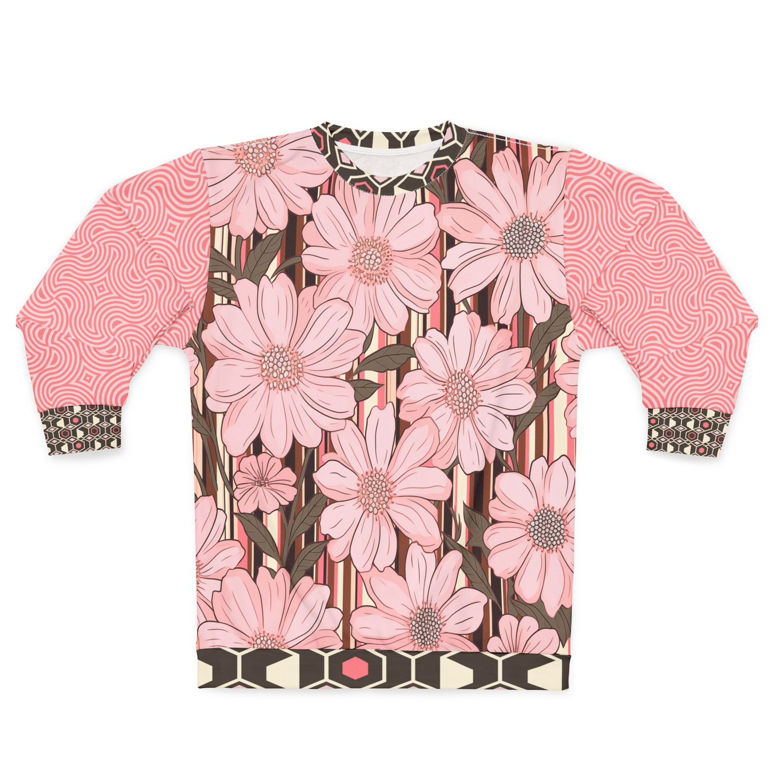 Fantasy in Pink Floral Unisex Sweatshirt (Gold Label)