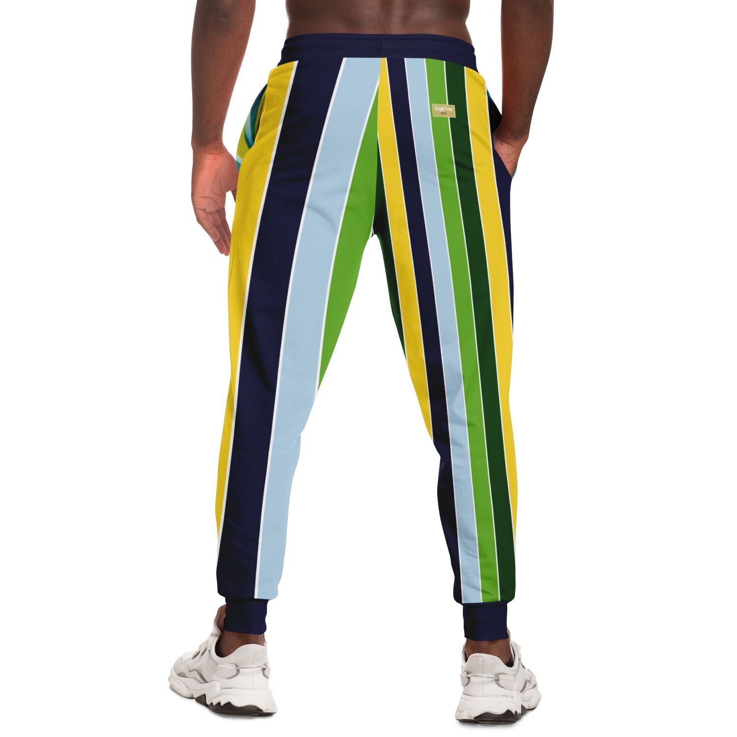 Joggers unisex de poliéster ecológico con rayas Collegiate Rugby de Blue Ivy 