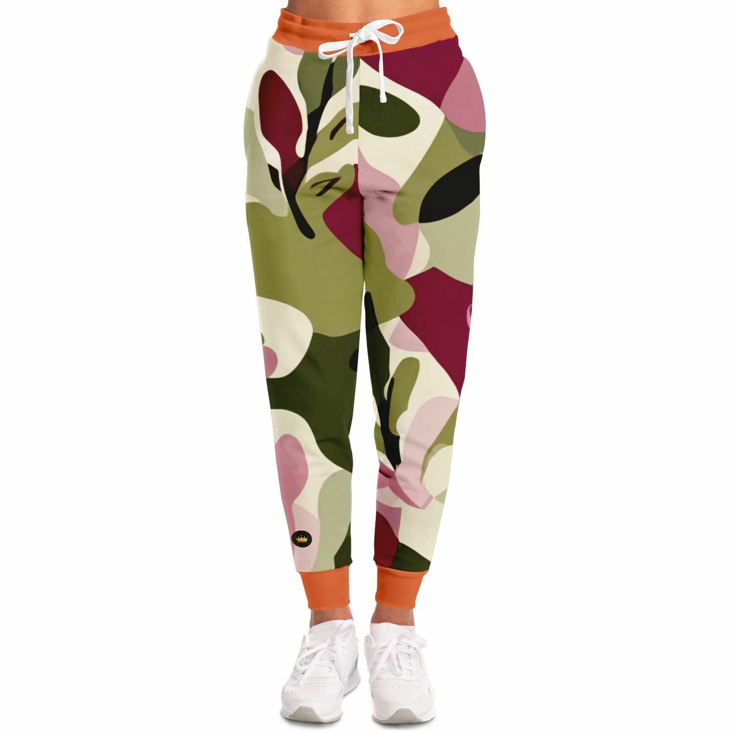 Pink Tulip Abstract Eco-Poly Camo Unisex Joggers